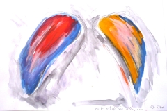 zart erhob sie sich, Tempera, 1991, Papier, 260,- €