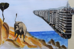 Thessaloniki, 2016, Collage, Papier, 25 cm x 23 cm, 180,- €
