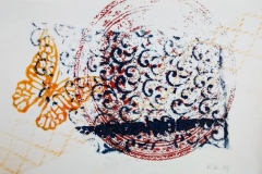 Schmetterling, 2019, 16 cm x 24 cm, Monotypie, Aquarell, Papier, 180,- €