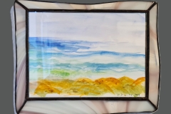 Bilderrahmen, Tiffanyglas, Aquarell,  20 cm x 16 cm, 58,- €