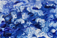 Wellen, 2026, 10 cm x 10 cm, Acryl, Nesseltuch, 35,00 €