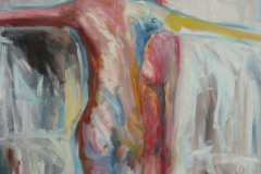 Begegnung, 1988, 80cm x 60cm, Eitempera,  Nesseltuch, 960,- €