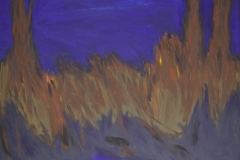 landscape in autumn, 1985, 120cm x 150cm, Eitempera, Nesseltuch, 2100,- €