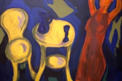 after work,  1985, 120cm x 150cm, Eitempera, Nesseltuch, 2300,- €