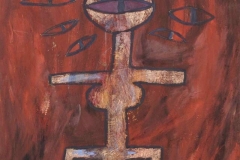 Tanz der Augen, 1989, 100cm x 80cm, Eitempera, Nesseltuch, 1100,- €