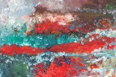 landscape in summer, 2014, 40cm x 50cm, Eitempera, Nesseltuch, 700,- €